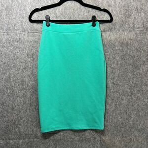 Vintage‎ Top 10 Mint Green Textured Pencil Skirt Professional Office Wear 90s